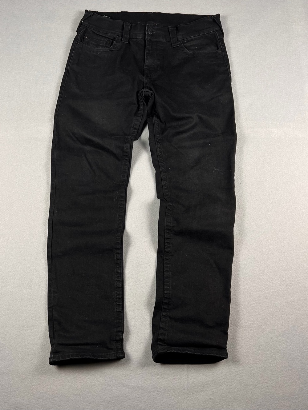 True Religion Men’s Black Slim Straight Jeans - Classic Five-Pocket